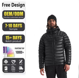 Doudoune noire de haute qualité 2026 avec capuche, style streetwear hiver, manteau matelassé avec logo frontal, nouveau style extérieur pour homme - Product Image 6