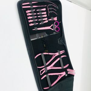Kits d'extension de cheveux avec étiquette personnalisée avec micro nano anneaux rose vif pinces à perles et pinces à boucle outils d'application de trame - Product Image 6