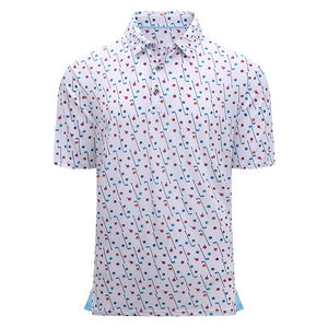 เสื้อโปโลพิมพ์ซับลิเมชันแขนสั้นทำจากโพลีเอสเตอร์100% โลโก้ออกแบบได้ตามต้องการ - Product Image 4