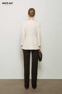 Breathable Formal Visco Silk Customized Packaging Made in Vietnam Manufacturer Ivory Wool Jacket Easy to Wear Anti-wrinkle - Product Image 5