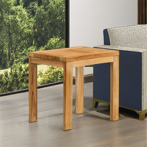 Mesa Auxiliar Moderna Minimalista Hecha de Madera de Teca y Acabado de Teca Natural, Mueble Duradero para Apartamentos, Sala de Estar y Comedor - Product Image 3