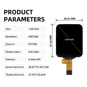 Màn hình 1.69 inch Độ phân giải 240x280 với bộ điều khiển st7789 Giao diện SPI 4 dây kết nối 12 Chân - Product Image 3