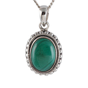 Bijoux tendance Collier pendentif en argent sterling 925 calcédoine aqua pierres précieuses - Product Image 6