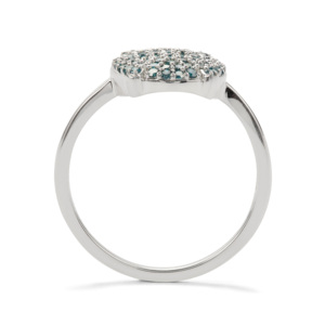 Bague en diamant bleu 0,55 ct en argent sterling - Product Image 3