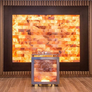 Venta al por mayor de ladrillo de sal de forma redonda del Himalaya para la sala de sal, cueva y spa, azulejo de sal de roca natural hecho a mano a granel para cocinar - Product Image 5