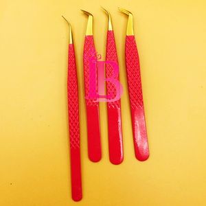 Pinces à cils tendance, pinces à cils en vison à pointe dorée, volume de la cils 45 degrés, pinces en acier inoxydable durables, prise en main confortable - Product Image 5