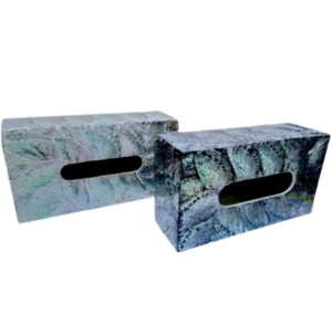 Caja de pañuelos de concha marina hecha a mano, elegante decoración costera para el hogar de Indonesia, Material de concha ecológico - Product Image 4