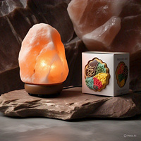 Emballage personnalisé 12-15 Kgs lampe au sel de l'Himalaya biologique meilleure qualité écologique amour Feng Shui croix décoration de la maison fleur