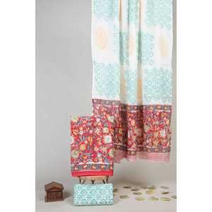 Conjunto de Traje de Algodón para Mujer con Estampado de Bloques y Dupatta, Ropa Tradicional Elegante - Product Image 2