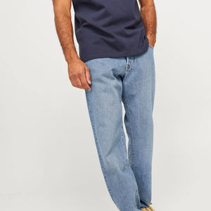 Pantalons en jean surdimensionnés pour hommes personnalisés, mode de rue, denim vintage, coupe ample et décontractée, pantalons en jean lavés en vrac, streetwear - Product Image 2