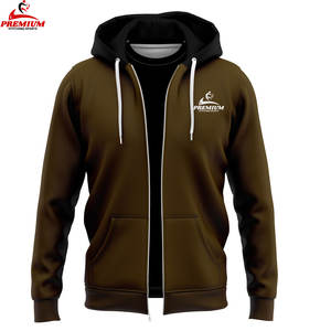 Sweat-shirts à fermeture éclair pour hommes de qualité supérieure, en polyester et coton, respirants, coupe-vent, en polaire, vêtements de rue, logo personnalisé, vêtements d'hiver - Product Image 4