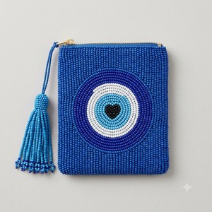 Colorful Seed Beads Beaded Embroidery <b>Mini</b> Coin <b>Pouch</b> Elegant Beaded Seed Beads Coin <b>Pouch</b> With Stylish Design - Product Image 1