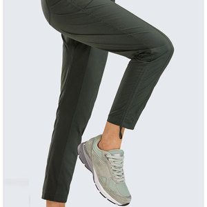 Factory-Made Breathable Solid Green <b>Women's</b> Casual <b>Trouser</b> Custom OEM Design Low MOQ Size for Winter - Product Image 4
