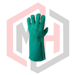 Gants de soudage en matériau personnalisé vert, tricot épais de 7 oz, poignet sans poudre, résistant aux déchirures, pour soudeurs TIG MIG Stick, résistant à la chaleur - Product Image 3