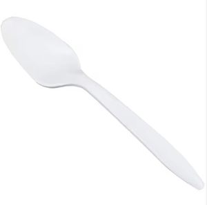 Cucharas desechables blancas y negras grandes de 7,5 gramos y 165mm para sopa de almidón de maíz, cuchara china de plástico para restaurante - Product Image 1