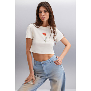 ETHIQUET <span class=keywords><strong>IRMA</strong></span> T-shirt corta stampata <span class=keywords><strong>da</strong></span> donna in cotone 100% - Product Image 1