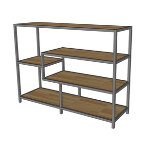 Modern Luxury Rubber Wood <b>Console</b> <b>Table</b> with Iron Frame and Mirrored Finish Contemporary Industrial Style for Villas-CST047 - Product Image 4