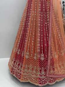 Diseñador Faux Georgette Lehenga Choli con bordado de lentejuelas y Dupatta suave Perfecto para bodas y fiestas - Product Image 2