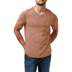 Camisetas de algodón lavado con ácido de alta calidad para hombre, superventas, camiseta lavada con ácido personalizada en blanco al por mayor, camiseta lavada con ácido de la más alta calidad para hombre - Product Image 3