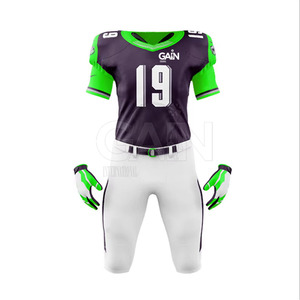 Customized Design Factory Made Best Material Breathable Short Sleeve American Football Uniform Sets Plus Size Latest Design - Product Image 2