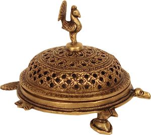 Brûleur d'encens en métal Brûleur d'encens en laiton de luxe de haute qualité Brûleur d'encens en résine en laiton personnalisé vente chaude - Product Image 3