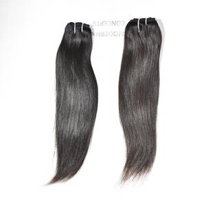 100% cheveux indiens bruts vierges à double trame non traités cuticule alignée tissage de cheveux humains droits du temple - Product Image 2