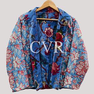 Manteau en velours brodé à la main à motif floral, col mandarin, manches longues, grande taille, vêtements d'extérieur décontractés pour femmes, automne, adulte - Product Image 1