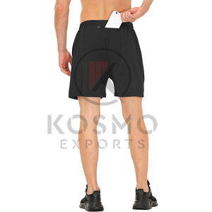 กางเกงออกกำลังกายขาสั้นสำหรับผู้ชายแห้งเร็วกางเกงวิ่งออกกำลังกายแบบลำลองใส่สบายพร้อมกางเกงวิ่งย้อมสี - Product Image 5