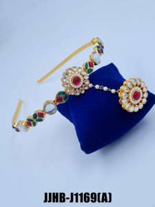 Bandeau de cheveux moderne fait main Bijoux de mode pour femmes Nuptiale Fête de mariage Festival Designer Ethnique Traditionnel Vente en gros en ligne - Product Image 3