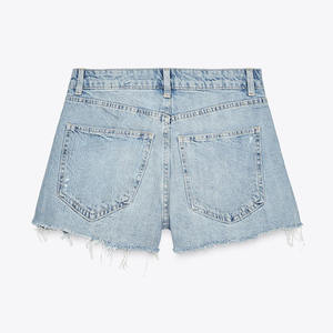 Bermuda taille moyenne de haute qualité pour femmes Style décontracté été Mini Denim avec ourlet brut Techniques lavées quantité minimale de commande bas vente en gros - Product Image 5