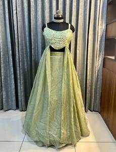 เครื่องประดับเสื้อผ้า ผ้าจอร์เจียต์น้ำหนักเบา แห้งเร็ว แฟชั่นอินเดีย ปากีสถาน ตัดเย็บสำเร็จ พร้อมใส่ งานปาร์ตี้ งานแต่งงาน - Product Image 2