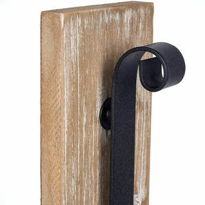 <b>Wall</b> <b>Candle</b> <b>Holder</b> Set of 2 in Black Metal and Wood With Stylish Design Perfect for Elegant <b>Wall</b> Decor - Product Image 3