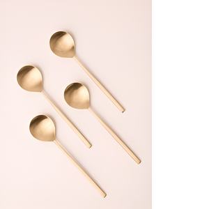 Finest Quality Brass Polished Tea Spoons Desserts Spoons Beautiful Handles Kitchenware <b>Flatware</b> Cutlery 2024 - Product Image 4