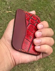 <b>Slim</b> Minimalist Genuine Crocodile Pattern Leather <b>Wallet</b> Custom <b>Card</b> Holder for Credit <b>Cards</b> - Product Image 3