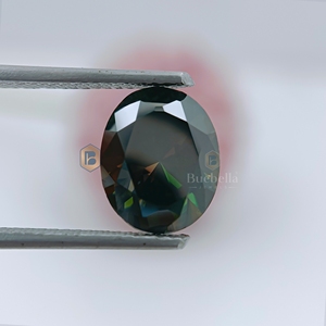 Diamante suelto de moissanita de corte ovalado verde 20.0ct hecho a mano certificado 1.0ct joyería de Diamante Suelto de corte ovalado verde - Product Image 2