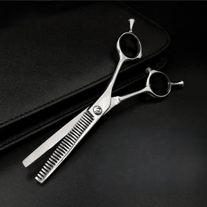 Tijeras de Entresacar Profesionales de Acero Inoxidable para Peluquería, con Mango Suave y Cómodo, Anillo de Apoyo para el Dedo, OEM KKZ - Product Image 3