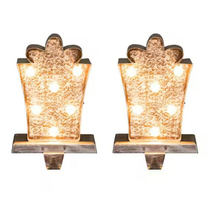 Superior Quality Metal Made Gold Plated <b>Christmas</b> Stocking Holder for Decorative Home Hot Selling Stocking Holder - Product Image 1