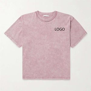 Camiseta de algodón 100% para hombre, Camiseta holgada estampada con el mejor diseño, camisetas de lavado ácido, nuevo color diferente, ropa de calle, logotipo personalizado - Product Image 1