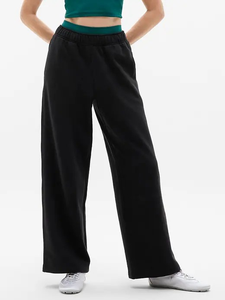 Pantalons de survêtement à jambes larges et à cordon de serrage personnalisés avec logo OEM, très vendus, pour femmes, qualité supérieure, mélange de coton/polyester, molleton - Product Image 4
