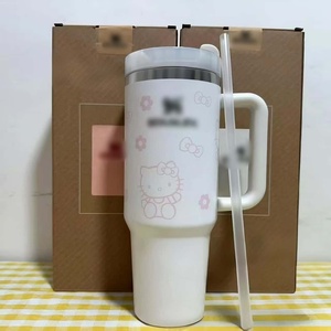Xuyên biên giới 40oz công suất lớn 304 thép không gỉ cách nhiệt cup với New Car ống hút Ice Cream cup xử lý cốc - Product Image 5