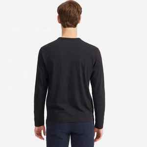 Henley algodón orgánico Henley camisa hombres camiseta botones ecológicos hombres camisetas de manga larga peso Henley camiseta - Product Image 2