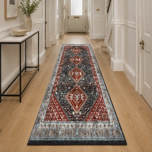 Tapis RUGS DEPOT LXDP-0017 en gros, couleur terre cuite dorée, style vintage oriental, imprimé numériquement, lavable en machine, en chenille, antidérapant - Product Image 5
