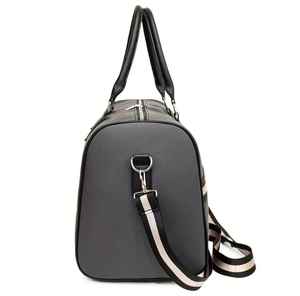 Equipaje-Marrón oscuro/Negro, bolsa de viaje segura | Equipaje de diseño retro | Bolsa con acabado brillante, bolsas de equipaje para viajes - Product Image 4