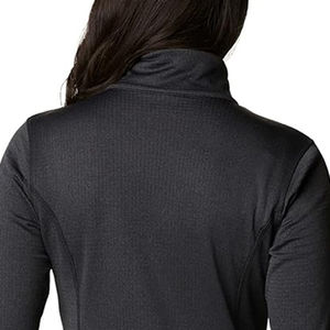 Coton/polyester respirant de haute qualité Micro maille 1/4 quart fermeture éclair pull sweat femmes chemises avec logo personnalisé oem - Product Image 2