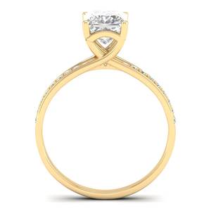 REYES nouveauté 14K or jaune massif mariage bijoux fins style de luxe certifié IGI diamant femmes bagues de fiançailles - Product Image 4