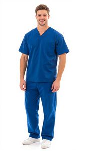 Wholesale Men's Hospital Scrubs <b>Set</b> Lightweight V Neck Shirt and Pants Uniform for <b>Doctor</b> Nurse Dentist Medical Scrubs Clothing - Product Image 3