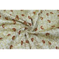 Tissu TRILOKI Shikha Fab en soie brute poly métallique multicolore brodée, poids moyen, 44/38, motif floral tissé