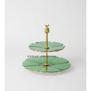 Travail martelé à la mode nouvelle Collection Table gâteau présentoir meilleure qualité grande taille 2 niveaux classique Table de mariage gâteau support - Product Image 2