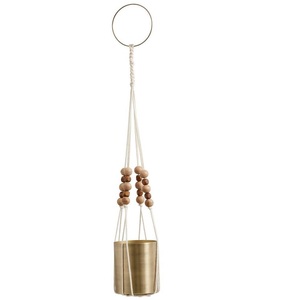 Elegant <b>Large</b> Metal Hanging <b>Planter</b> with Gold Silver Finish Design Nursery Balcony Wall Shelf Decorative Flower Pots Planting - Product Image 6