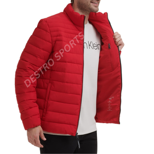 Veste matelassée pour homme OEM de haute qualité, couleurs et tailles personnalisées, rembourrage en coton respirant, fermeture éclair, col montant, style décontracté long - Product Image 2